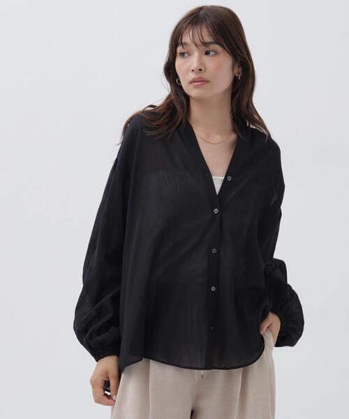 NATURAL BEAUTY BASIC(ナチュラルビューティーベーシック)の「スキッパードルマンシャツ(シャツ/ブラウス・レディース・ピンク/ブルー/オフホワイト/ブラック・FREE)」の16枚目の写真