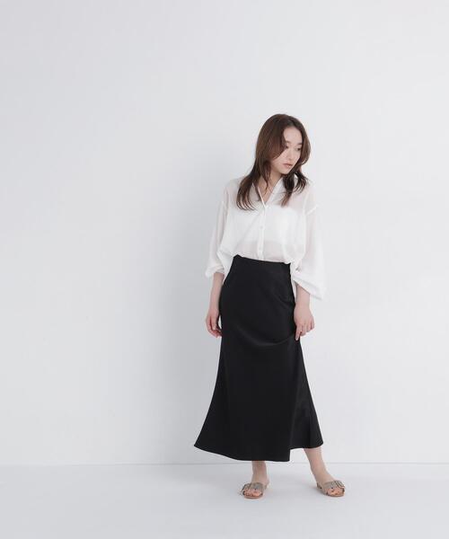 NATURAL BEAUTY BASIC(ナチュラルビューティーベーシック)の「スキッパードルマンシャツ(シャツ/ブラウス・レディース・ピンク/ブルー/オフホワイト/ブラック・FREE)」の21枚目の写真