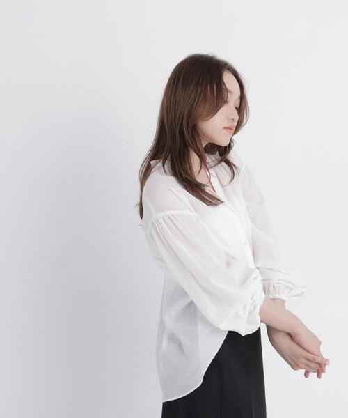 NATURAL BEAUTY BASIC(ナチュラルビューティーベーシック)の「スキッパードルマンシャツ(シャツ/ブラウス・レディース・ピンク/ブルー/オフホワイト/ブラック・FREE)」の22枚目の写真