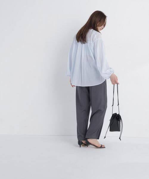 NATURAL BEAUTY BASIC(ナチュラルビューティーベーシック)の「スキッパードルマンシャツ(シャツ/ブラウス・レディース・ピンク/ブルー/オフホワイト/ブラック・FREE)」の5枚目の写真