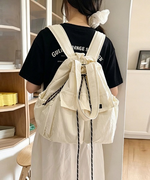 ReRe（リリ）の「2WAYトートリュック（バックパック/リュック・レディース・グレー/オフホワイト/ネイビー/アーミー/ブラック/ブラウン・FREE）」の14枚目の写真