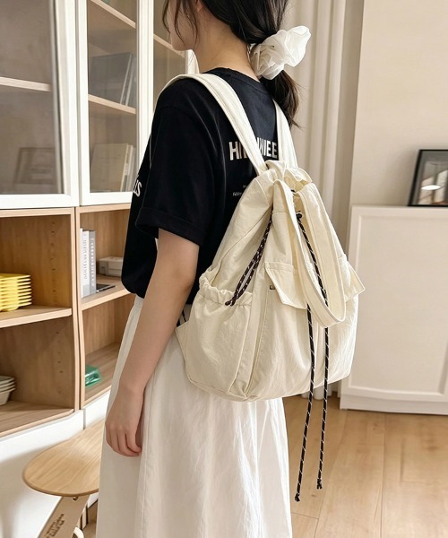 ReRe（リリ）の「2WAYトートリュック（バックパック/リュック・レディース・グレー/オフホワイト/ネイビー/アーミー/ブラック/ブラウン・FREE）」の15枚目の写真