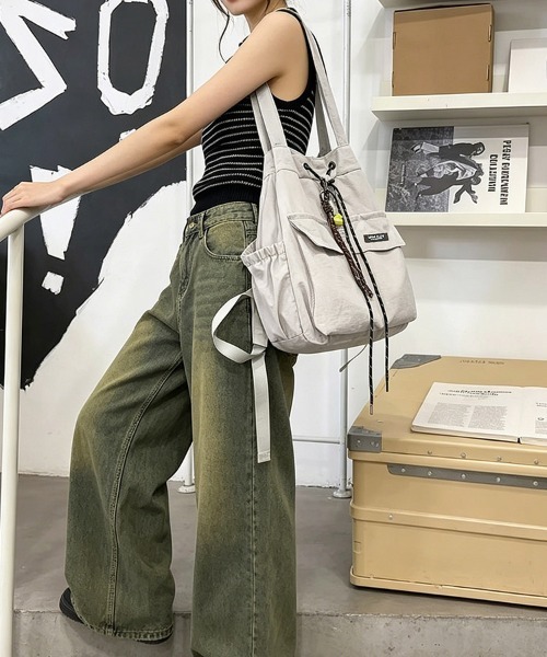 ReRe（リリ）の「2WAYトートリュック（バックパック/リュック・レディース・グレー/オフホワイト/ネイビー/アーミー/ブラック/ブラウン・FREE）」の21枚目の写真