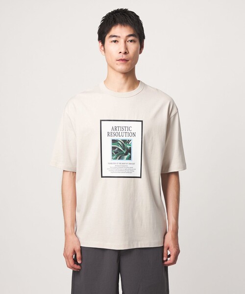 green label relaxing(グリーンレーベルリラクシング)の「<Phospho Graphica>グラフィック 半袖 Tシャツ カットソー(Tシャツ/カットソー・メンズ・ホワイト/ナチュラル/ブラック/ライム・M/XL/L/S)」の22枚目の写真