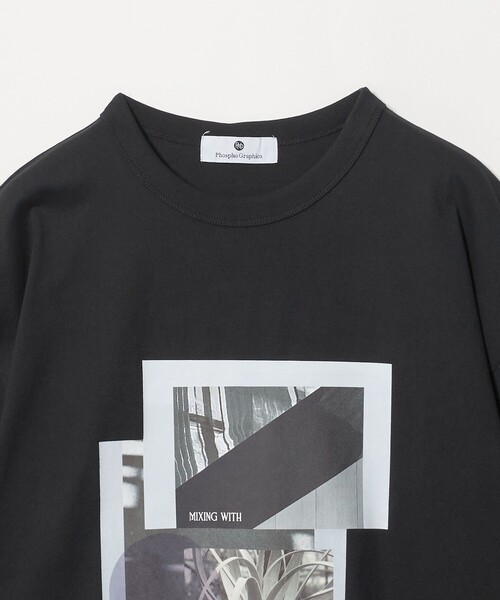 green label relaxing(グリーンレーベルリラクシング)の「<Phospho Graphica>グラフィック 半袖 Tシャツ カットソー(Tシャツ/カットソー・メンズ・ホワイト/ナチュラル/ブラック/ライム・M/XL/L/S)」の9枚目の写真