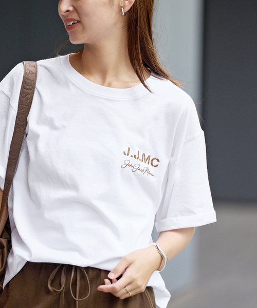 FRAMeWORK(フレームワーク)の「J.J.Mercer / ジェイジェイマーサー オーバーサイズTEE(Tシャツ/カットソー・レディース・ホワイト/チャコールグレー/ライトグレー・FREE)」の1枚目の写真