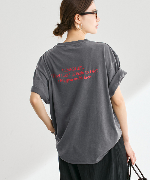 FRAMeWORK(フレームワーク)の「J.J.Mercer / ジェイジェイマーサー オーバーサイズTEE(Tシャツ/カットソー・レディース・ホワイト/チャコールグレー/ライトグレー・FREE)」の15枚目の写真