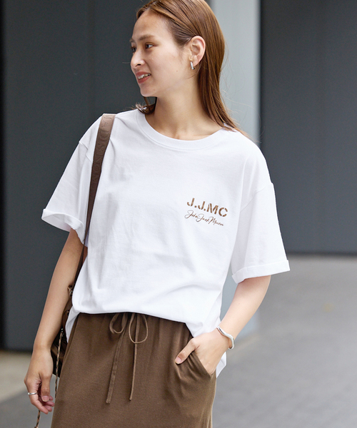 FRAMeWORK(フレームワーク)の「J.J.Mercer / ジェイジェイマーサー オーバーサイズTEE(Tシャツ/カットソー・レディース・ホワイト/チャコールグレー/ライトグレー・FREE)」の20枚目の写真