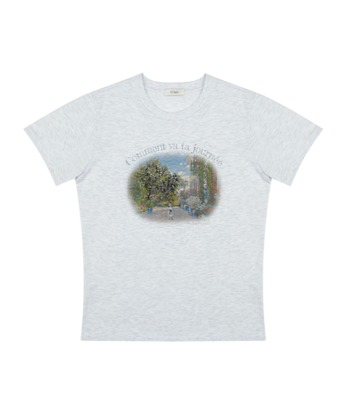 VLETI(ブレッティ)の「Journee Art Work Printing T-shirt (back melange)(Tシャツ/カットソー・レディース・アイボリー・FREE)」の2枚目の写真