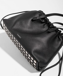 YAHKI/ヤーキ LEATHER 牛革レザー 巾着ハンドバッグ ブランドロゴ コンパクト デイリー レディース 2026秋冬 秋服