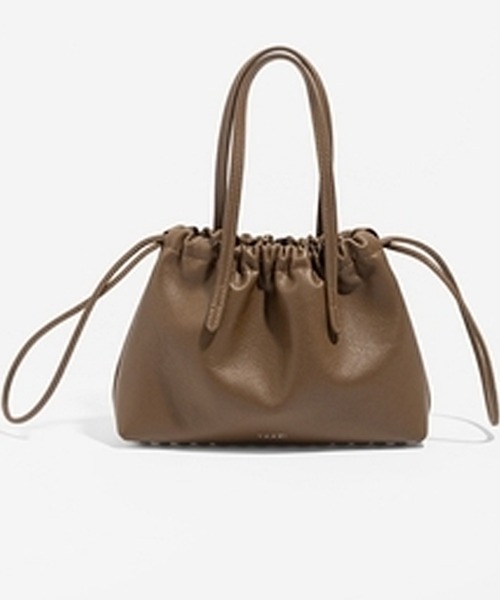 YAHKI(ヤーキ)の「YAHKI/ヤーキ LEATHER 牛革レザー 巾着ハンドバッグ ブランドロゴ コンパクト デイリー レディース 2026秋冬 秋服(ハンドバッグ・メンズ・ブラック/ブラウン・ONE SIZE)」の6枚目の写真