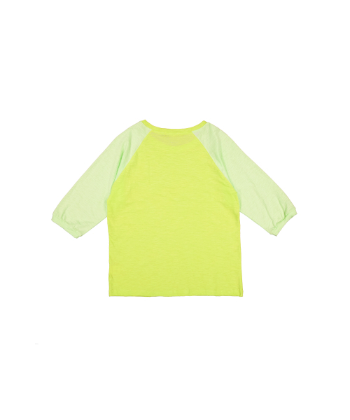 KOOKEESEE(クキシ)の「ボニツートンスラブナグランTシャツ(ネオン/ライム)(Tシャツ/カットソー・レディース・その他・FREE)」の2枚目の写真
