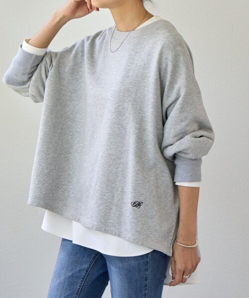 BEARDSLEY(ビアズリー)の「シシュウ入りドルマントレーナー(Tシャツ/カットソー・レディース・ピンク/グレー/ブラック・0/1)」の1枚目の写真