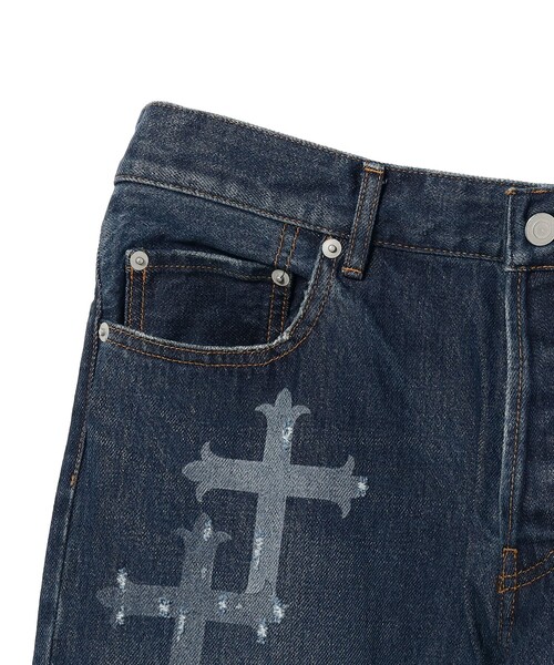 FUTURE ARCHIVE(フューチャーアーカイブ)の「FUTURE ARCHIVE / CROSS DENIM(デニムパンツ・メンズ・インディゴブルー・MEDIUM)」の3枚目の写真