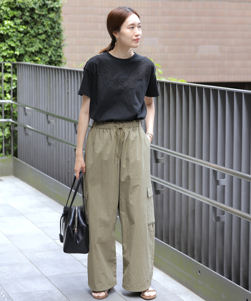 SLOBE IENA(スローブイエナ)の「《追加》CNドレープポプリンカーゴパンツ(カーゴパンツ・レディース・カーキ/ブラウン・36/38)」の20枚目の写真