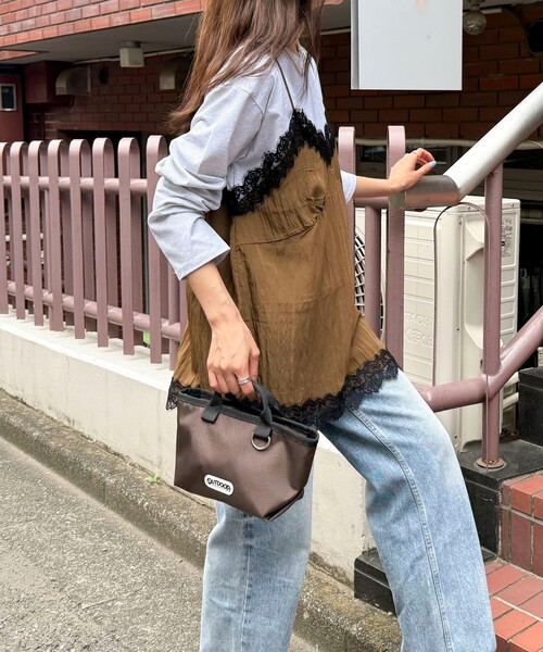 fredy emue(フレディエミュ)の「レースキャミコンビロンTシャツ(Tシャツ/カットソー・レディース・キャメル/ネイビー・38)」の9枚目の写真