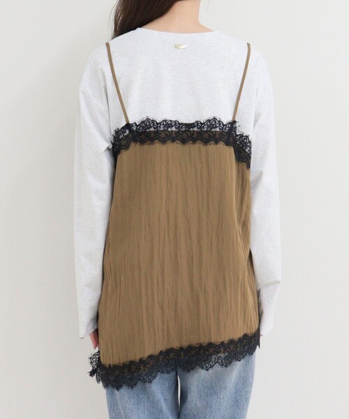 fredy emue(フレディエミュ)の「レースキャミコンビロンTシャツ(Tシャツ/カットソー・レディース・キャメル/ネイビー・38)」の21枚目の写真
