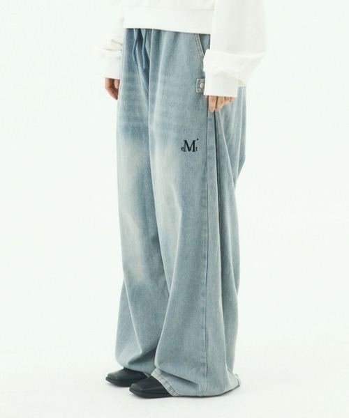 MUCENT(ムセント)の「MUCENT/FLUIDボタンデニムパンツ(デニムパンツ・レディース・ブラック/ライトブルー・SMALL)」の10枚目の写真