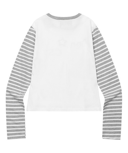 CATSAVETHEWORLD(キャットセーブザワールド)の「◇CATSAVETHEWORLD◇ブランド直輸入正規品/Mine キャットストライプ長袖Tシャツ Mine Cat Stripe Long Sleeve Tee(Tシャツ/カットソー・レディース・グレー/ブラック・FREE)」の14枚目の写真