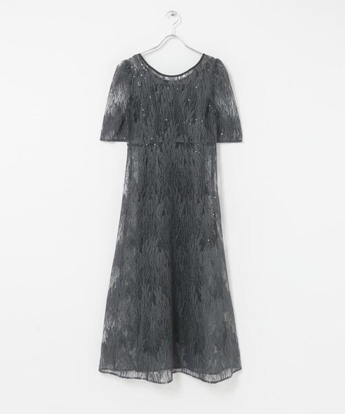URBAN RESEARCH ROSSO WOMEN(アーバンリサーチ ロッソ)の「kaene スパンコールアネモネドレス(ワンピース・レディース・ライトグレー・36)」の7枚目の写真