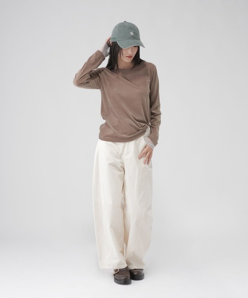 GLOBAL WORK(グローバルワーク)の「袖シアーベロア長袖T/1052816(Tシャツ/カットソー・レディース・ブラック/ダークブラウン/チャコールグレー・MEDIUM/LARGE)」の20枚目の写真