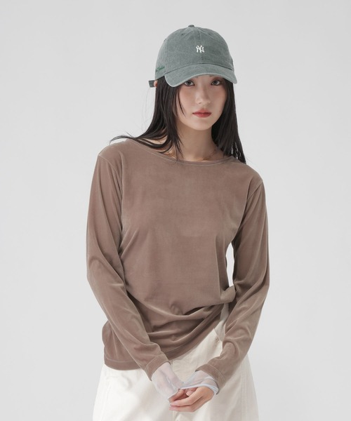 GLOBAL WORK(グローバルワーク)の「袖シアーベロア長袖T/1052816(Tシャツ/カットソー・レディース・ブラック/ダークブラウン/チャコールグレー・MEDIUM/LARGE)」の17枚目の写真