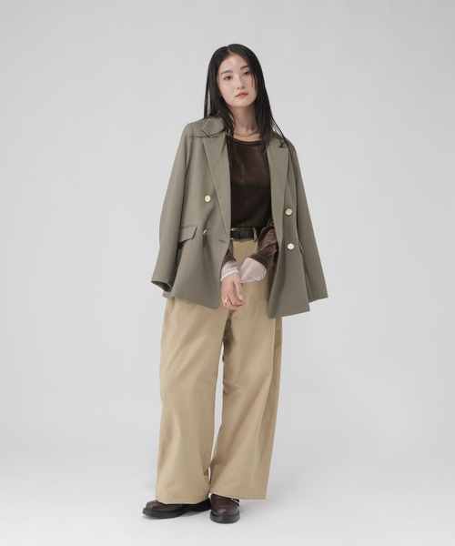 GLOBAL WORK(グローバルワーク)の「袖シアーベロア長袖T/1052816(Tシャツ/カットソー・レディース・ブラック/ダークブラウン/チャコールグレー・MEDIUM/LARGE)」の10枚目の写真