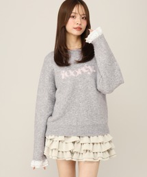 Heather（ヘザー）の「レーストリムジャガードロゴニット 1077810（ニット/セーター）」