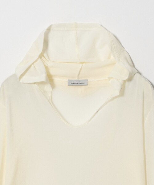 green label relaxing(グリーンレーベルリラクシング)の「チュール シアー フード プルオーバー カットソー(Tシャツ/カットソー・レディース・オフホワイト/ブラック・FREE)」の7枚目の写真
