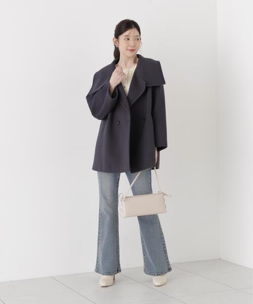 PROPORTION BODY DRESSING(プロポーションボディドレッシング)の「<a>ケーブルニットカーディガン / 1216274002(カーディガン/ボレロ・レディース・ボルドー/ホワイト系その他/ネイビー・FREE)」の9枚目の写真
