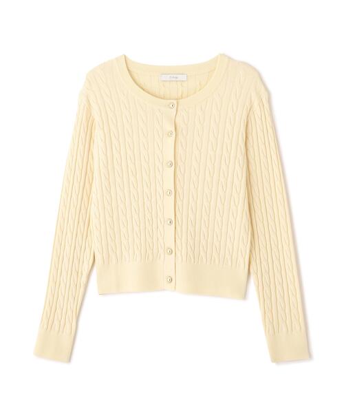 PROPORTION BODY DRESSING(プロポーションボディドレッシング)の「<a>ケーブルニットカーディガン / 1216274002(カーディガン/ボレロ・レディース・ボルドー/ホワイト系その他/ネイビー・FREE)」の17枚目の写真