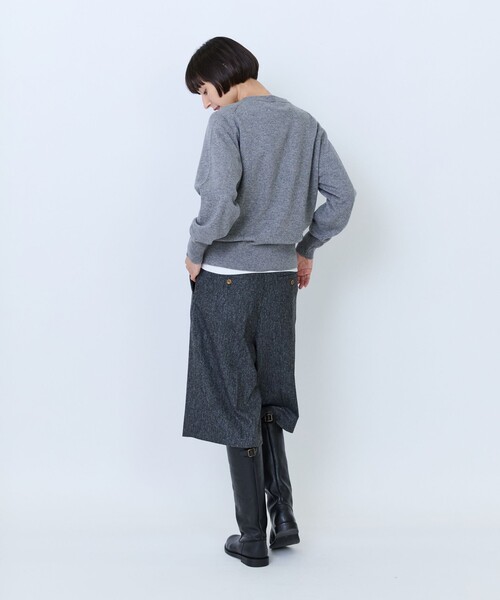 LOISIR(ロワズィール)の「《塩川いづみさんコラボ》ウールインターシャプルオーバー(ニット/セーター・レディース・グレー/ベージュ・FREE)」の5枚目の写真