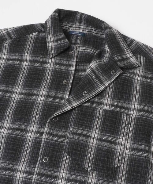 ITEMS URBANRESEARCH(アイテムズ アーバンリサーチ)の「ツイードチェックリングドットボタンシャツ(シャツ/ブラウス・メンズ・ブラック/オリーブ/レッド・LARGE/MEDIUM)」の10枚目の写真