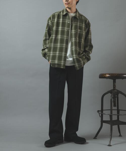 ITEMS URBANRESEARCH(アイテムズ アーバンリサーチ)の「ツイードチェックリングドットボタンシャツ(シャツ/ブラウス・メンズ・ブラック/オリーブ/レッド・LARGE/MEDIUM)」の19枚目の写真
