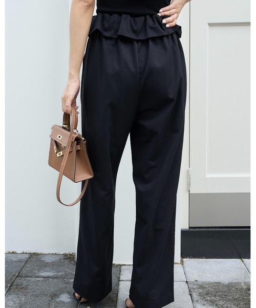 BIRTHDAY BASH(バースデイバッシュ)の「2WAY FRILL WAIST PANTS(2ウェイフルルウエストパンツ)(その他パンツ・レディース・ベージュ/ブラック・FREE)」の3枚目の写真