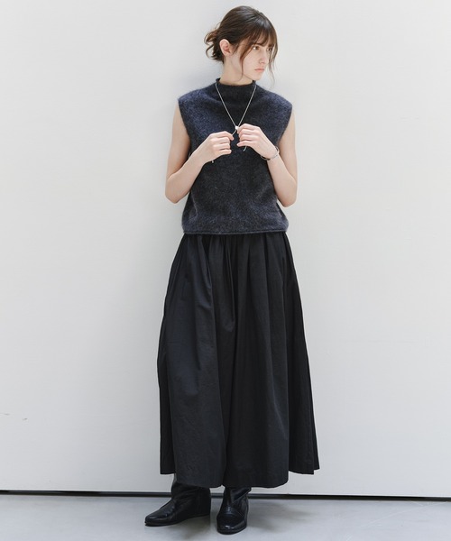 tageechita(タジチタ)の「【tageechita】タックボリューム ワイドスカンツ(スカート・レディース・ブラック/パープル・S/M/L)」の14枚目の写真