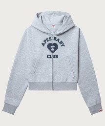APEE HEART COLLEGE PRINT ZIP HOODIE