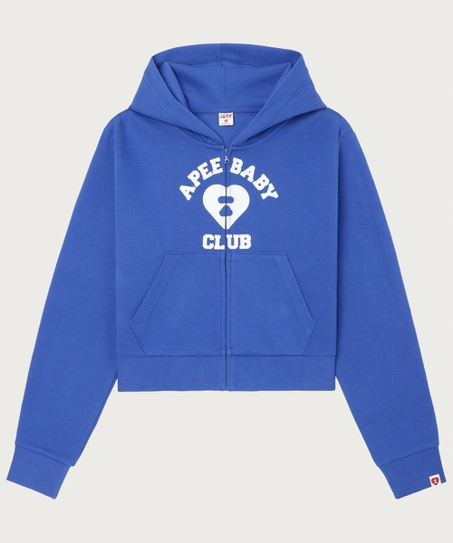APEE BY A BATHING APE（エイピーバイアベイシングエイプ）の「APEE HEART COLLEGE PRINT ZIP HOODIE（パーカー・レディース・ブラック/グレー/レッド/ブルー・SMALL/X-SMALL）」の3枚目の写真