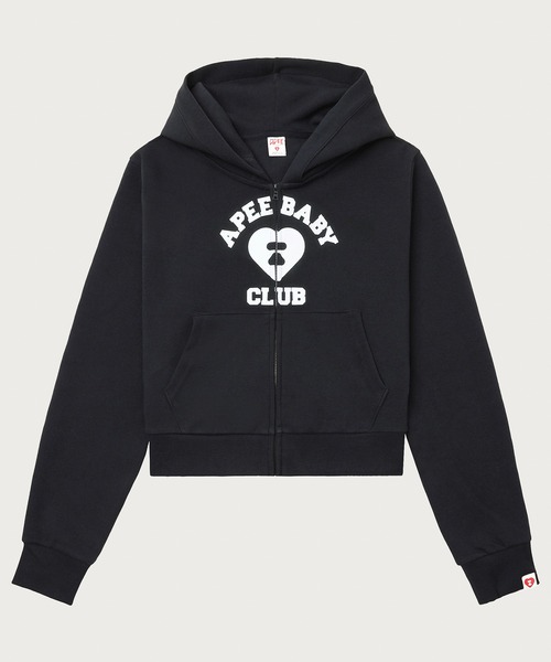 APEE BY A BATHING APE（エイピーバイアベイシングエイプ）の「APEE HEART COLLEGE PRINT ZIP HOODIE（パーカー・レディース・ブラック/グレー/レッド/ブルー・SMALL/X-SMALL）」の2枚目の写真