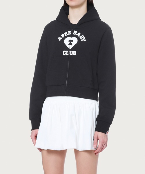 APEE BY A BATHING APE（エイピーバイアベイシングエイプ）の「APEE HEART COLLEGE PRINT ZIP HOODIE（パーカー・レディース・ブラック/グレー/レッド/ブルー・SMALL/X-SMALL）」の8枚目の写真