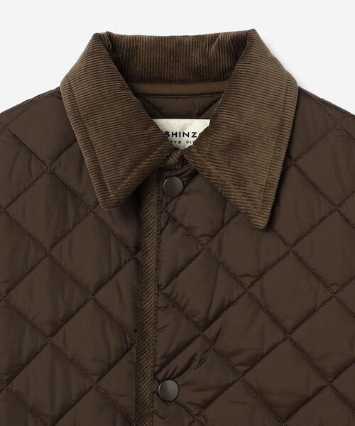 THE SHINZONE(ザ シンゾーン)の「THE SHINZONE |〈別注〉QUILTING SHORT COAT WOMEN(ナイロンジャケット・レディース・ブラウン/ブラック・F)」の5枚目の写真