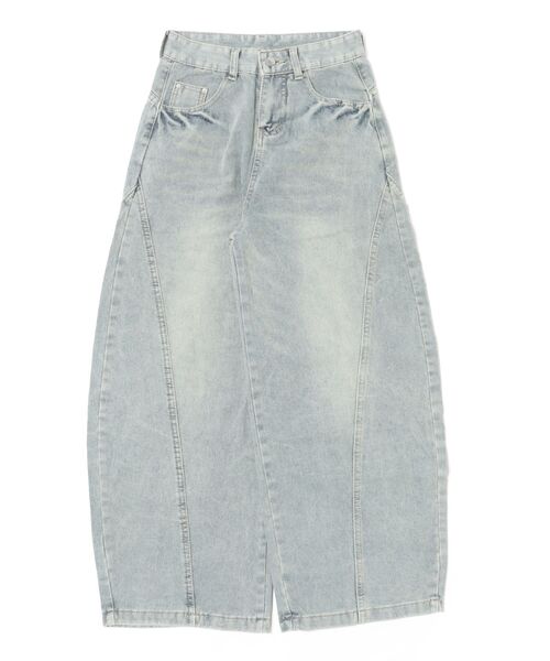 Ritzy(リッツィー)の「サイド切替ルーズカーブ・バルーンデニム(デニムパンツ・レディース・ブルー・LARGE/MEDIUM)」の6枚目の写真