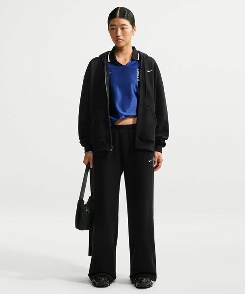 ナイキ Studio Fleece ミディアムウェイト ウィメンズ ミッドライズ ワイドレッグパンツ / Nike Studio Fleece Medium Weight Women's Mid-Rise Wide-Leg Pants IM8103-001 Total Black