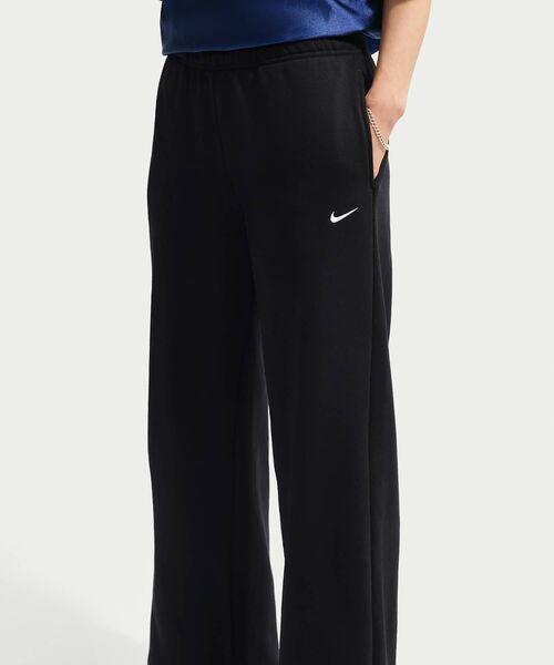 ナイキ Studio Fleece ミディアムウェイト ウィメンズ ミッドライズ ワイドレッグパンツ / Nike Studio Fleece Medium Weight Women's Mid-Rise Wide-Leg Pants IM8103-001 Total Black