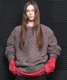 MAISON SPECIAL（メゾンスペシャル）の「《UNISEX》メランジブークレーニットプライムオーバークルーネックセーター/Melange Boucle Knit Prime-Over Crew Neck Sweater【MAISON SPECIAL/メゾンスペシャル】（ニット/セーター・レディース）」