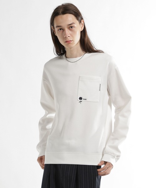 HARE(ハレ)の「ポケットミニロゴスウェット(HARE)(スウェット・メンズ・ホワイト/ブラック/グレー系その他/レッド・MEDIUM/SMALL)」の14枚目の写真