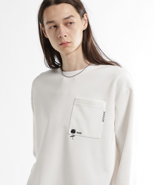 HARE(ハレ)の「ポケットミニロゴスウェット(HARE)(スウェット・メンズ・ホワイト/ブラック/グレー系その他/レッド・MEDIUM/SMALL)」の15枚目の写真
