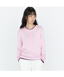 ウール・テンセル ヘンリーネック長袖Tシャツ MDTS112_6 Colors