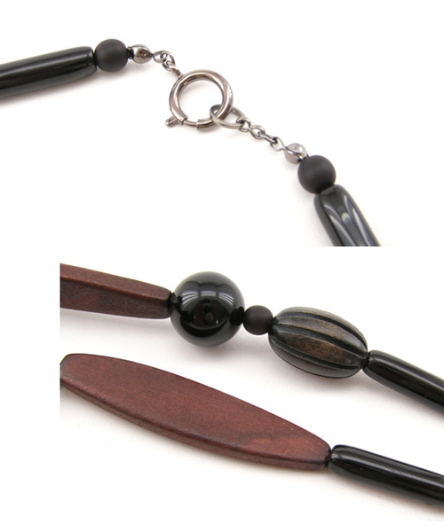 Abahouse Devinette（ドゥヴィネット）の「フェザーフラワーボール（ネックレス・レディース・ブラック/ブラウン・FREE）」の7枚目の写真