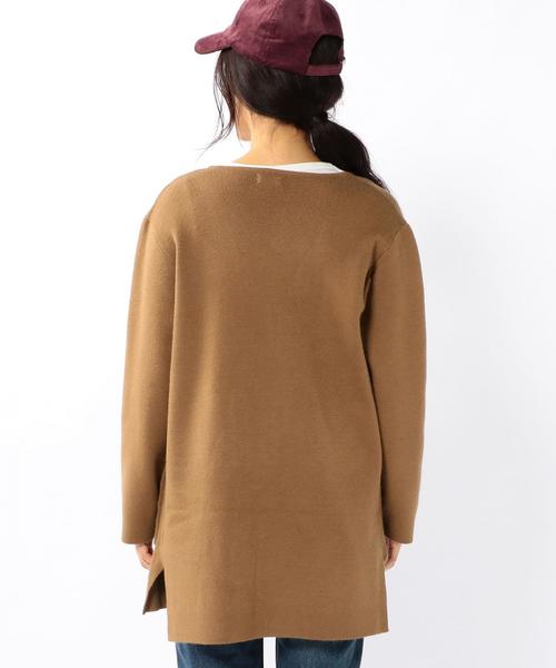 coen（コーエン）の「ミラノリブロングカーディガン（カーディガン/ボレロ・レディース・グレー/ベージュ/ネイビー・FREE）」の4枚目の写真